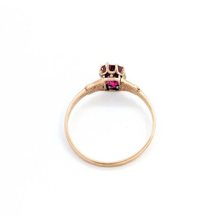 Ring Solitaire .81ct Ruby 14ky 7mm Sz5.5 1.1g 225040091