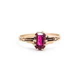  Ring Solitaire .81ct Ruby 14ky 7mm Sz5.5 1.1g 225040091