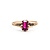 Ring Solitaire .81ct Ruby 14ky 7mm Sz5.5 1.1g 225040091