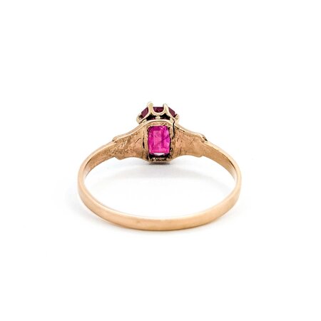 Ring Solitaire .81ct Ruby 14ky 7mm Sz5.5 1.1g 225040091