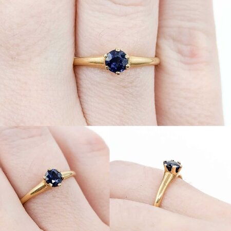 Ring Solitaire .40ct Sapphire 14ky 1.7mm Sz6 1.5g 225040092