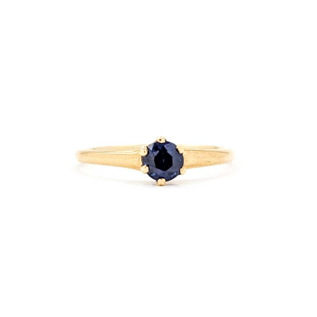 Ring Solitaire .40ct Sapphire 14ky 1.7mm Sz6 1.5g 225040092