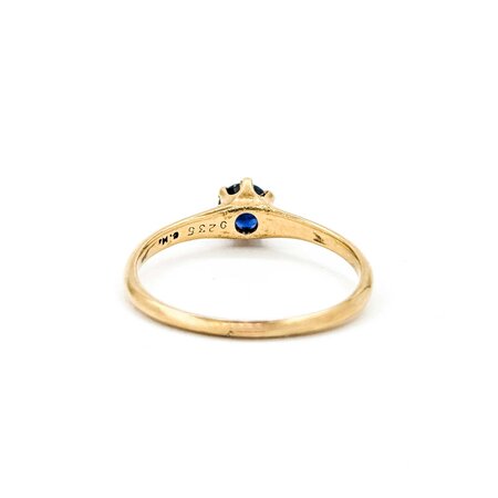 Ring Solitaire .40ct Sapphire 14ky 1.7mm Sz6 1.5g 225040092