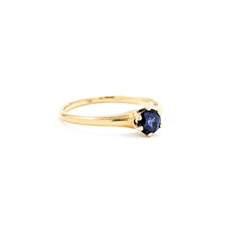 Ring Solitaire .40ct Sapphire 14ky 1.7mm Sz6 1.5g 225040092