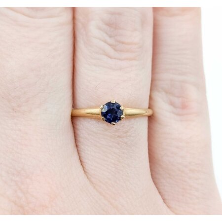 Ring Solitaire .40ct Sapphire 14ky 1.7mm Sz6 1.5g 225040092