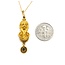Pendant Egyptian Revival .04ct Emerald 18ky/14ky 16.5" 1.6x.4" 4.6g 225040065