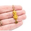 Pendant Egyptian Revival .04ct Emerald 18ky/14ky 16.5" 1.6x.4" 4.6g 225040065
