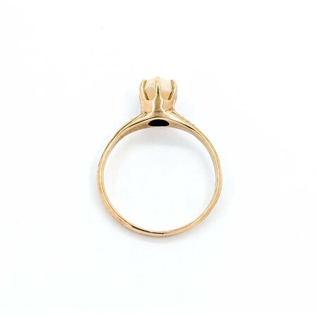 Ring Solitaire .40ct Cabochon Opal 10ky 2.25mm Sz7 2.1g 225040088