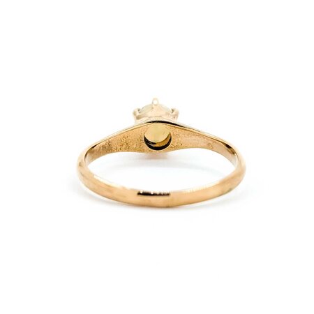 Ring Solitaire .40ct Cabochon Opal 10ky 2.25mm Sz7 2.1g 225040088