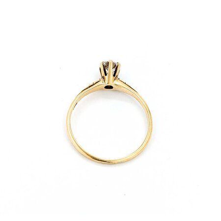 Ring Solitaire .40ct Old Euro Cut Diamond 14ky 2mm Sz7 1.8g 225040094
