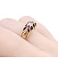 Ring .12ctw Mine Cut Diamonds .2ctw Ruby 10ky 5.6mm Sz7.75 4.4g 225040084