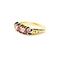 Ring .12ctw Mine Cut Diamonds .2ctw Ruby 10ky 5.6mm Sz7.75 4.4g 225040084