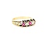 Ring .12ctw Mine Cut Diamonds .2ctw Ruby 10ky 5.6mm Sz7.75 4.4g 225040084