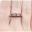 Ring .12ctw Mine Cut Diamonds .2ctw Ruby 10ky 5.6mm Sz7.75 4.4g 225040084