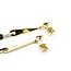Earrings Dangle Onyx & Enamel 14ky 3x.3" 10.7g 225040100