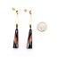 Earrings Dangle Onyx & Enamel 14ky 3x.3" 10.7g 225040100