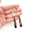Earrings Dangle Onyx & Enamel 14ky 3x.3" 10.7g 225040100