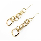  Earrings Dangle Rings 14ky 60x15mm 2.62g 225040121