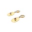 Earrings Bezel Set Drop .30ctw Ruby White & Blue Enamel 18ky/22ky 1x.5" 4.8g 225040106