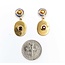 Earrings Bezel Set Drop .30ctw Ruby White & Blue Enamel 18ky/22ky 1x.5" 4.8g 225040106