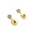 Earrings Bezel Set Drop .30ctw Ruby White & Blue Enamel 18ky/22ky 1x.5" 4.8g 225040106