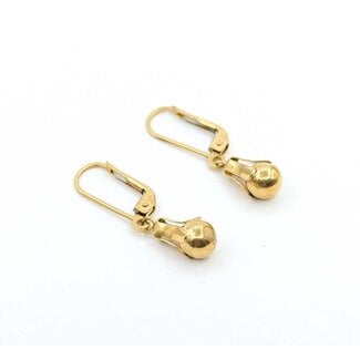 Earrings Ball Drop 14ky 1.1x.2" 2.5g 225040104