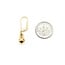 Earrings Ball Drop 14ky 1.1x.2" 2.5g 225040104