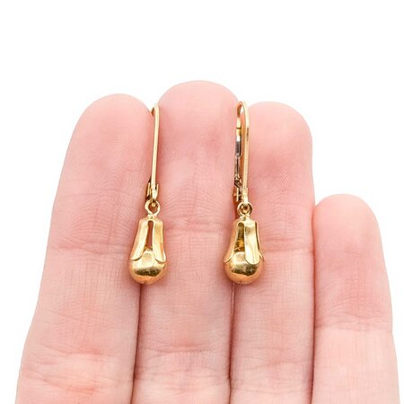 Earrings Ball Drop 14ky 1.1x.2" 2.5g 225040104