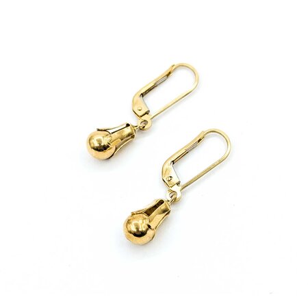 Earrings Ball Drop 14ky 1.1x.2" 2.5g 225040104