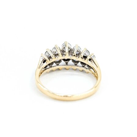 Ring 2 Row .75ctw Round Diamonds 14ky 8mm Sz5 3.10g 225040055