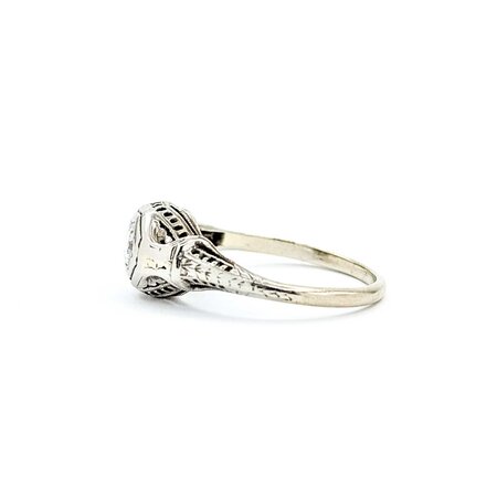 Ring Antique Early 20th Century .20ct Euro Cut Diamond 14kw sz6.5 124060761