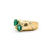  Ring .60ctw Emeralds 14ky Sz6.5 4.75g 225040117