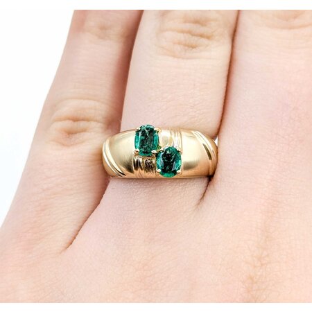 Ring .60ctw Emeralds 14ky Sz6.5 4.75g 225040117