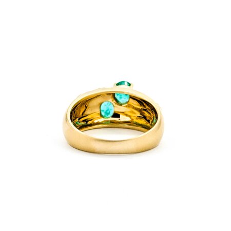 Ring .60ctw Emeralds 14ky Sz6.5 4.75g 225040117