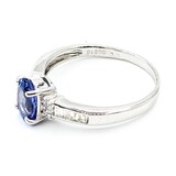  Rings Channel Set .27ctw Round & Baguette Diamonds .94ct Tanzanite 900pt 3mm Sz4 3.7g 125040034