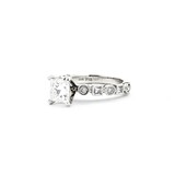  Ring Engagement .70ct Princess Cut Diamond 18kw Sz3.75 3.22g 225040143
