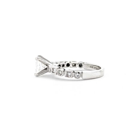 Ring Engagement .70ct Princess Cut Diamond 18kw Sz3.75 3.22g 225040143
