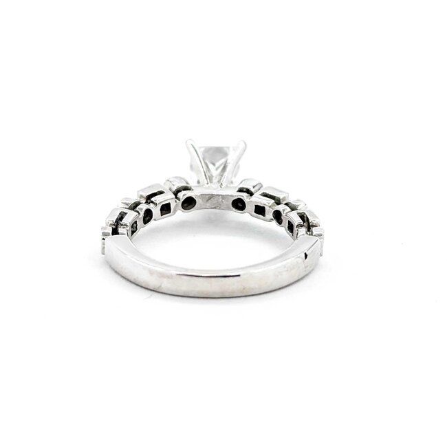 Ring Engagement .70ct Princess Cut Diamond 18kw Sz3.75 3.22g 225040143