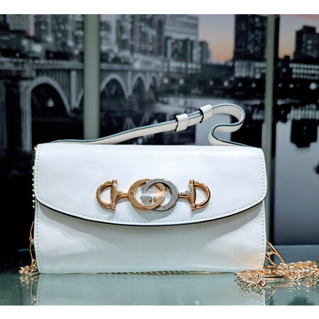 Handbag Gucci Mini Zumi Calfskin White 125045070