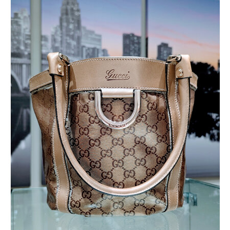 Handbag Gucci Tote Canvas Beige 125045068