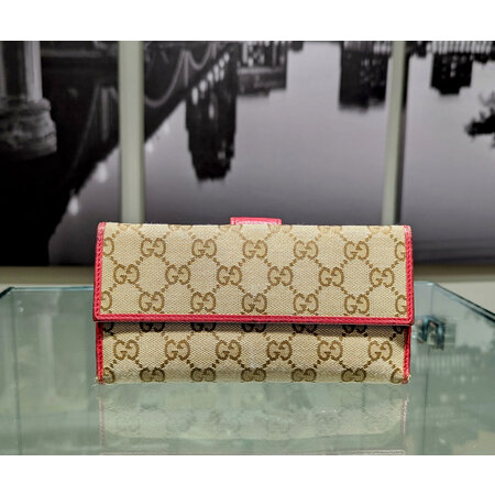 Wallet Gucci Long Wallet Red Trim 125045075