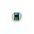 Ring .20ctw Round Diamonds 9.38ct Tourmaline 18ky Sz7 16.76g 225040116