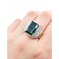 Ring .20ctw Round Diamonds 9.38ct Tourmaline 18ky Sz7 16.76g 225040116