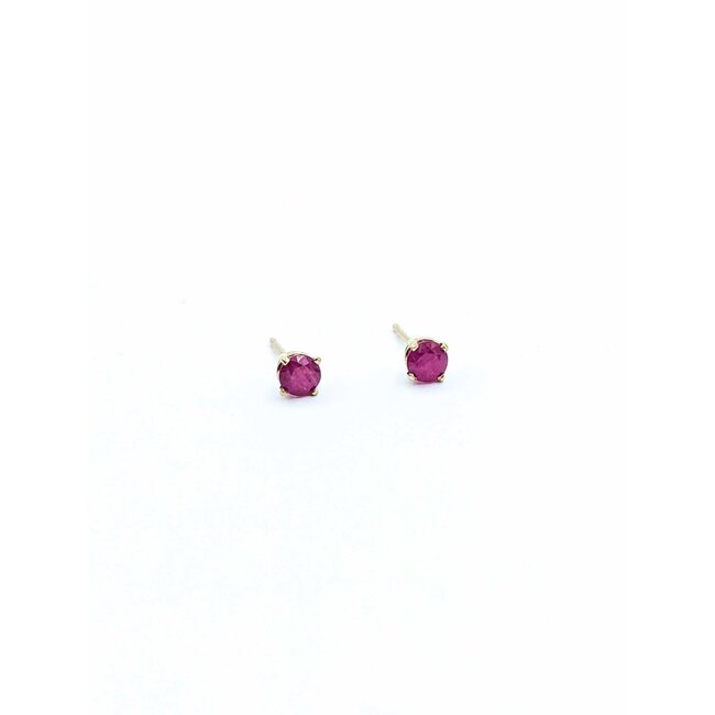 Earrings Stud .50ctw Ruby 14ky .76g 225040138