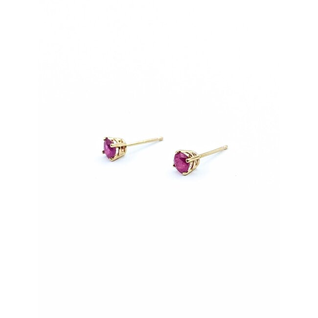 Earrings Stud .50ctw Ruby 14ky .76g 225040138