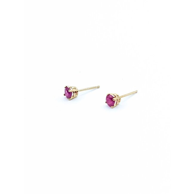 Earrings Stud .50ctw Ruby 14ky .76g 225040138