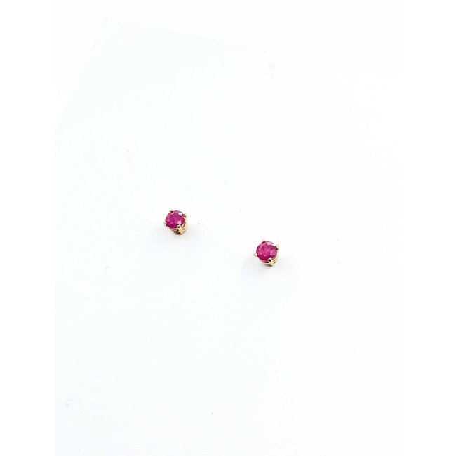 Earrings Stud .50ctw Ruby 14ky .76g 225040138
