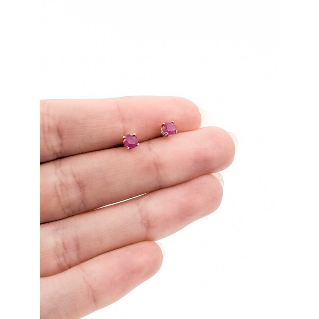 Earrings Stud .50ctw Ruby 14ky .76g 225040138
