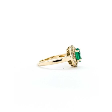 Ring .25ctw Round Diamonds 1.10ct Emerald 14ky Sz7 3.58g 225040059