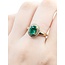 Ring .25ctw Round Diamonds 1.10ct Emerald 14ky Sz7 3.58g 225040059
